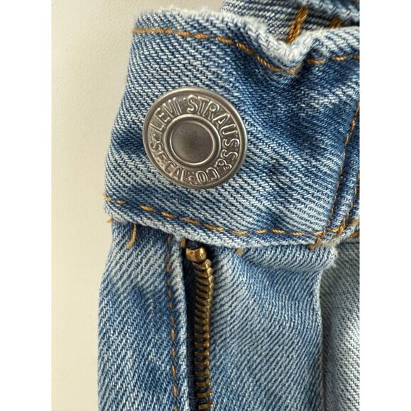 Levi's Men 505 Regular Fit Straight Leg Zip Fly Non-Stretch Jeans 32x34 Blue - Picture 4 of 12